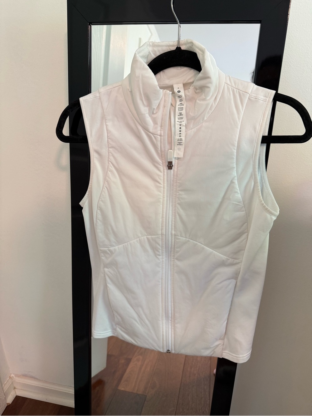 lululemon athletica White Quilted Zip-Up Vest